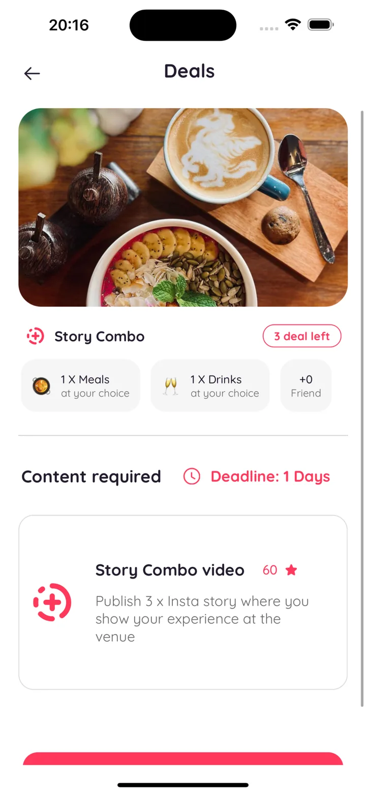 Creator marketplace deals and content brief