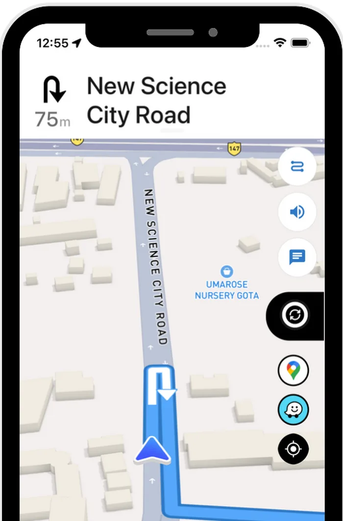Ride-hailing turn by turn navigation screen